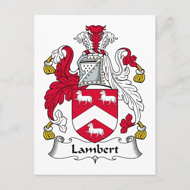 Lambert Family Crest Postcard (Front)