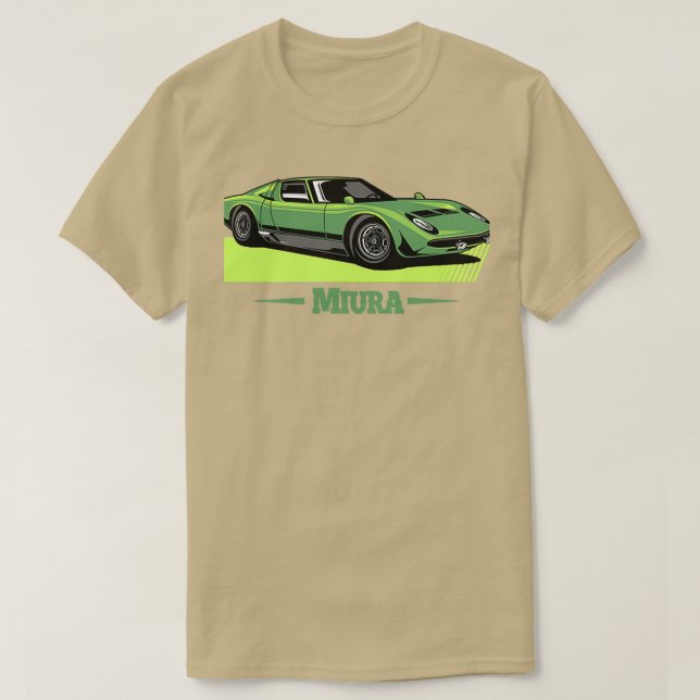 Lamborghini Miura Green T-Shirt (Design Front)