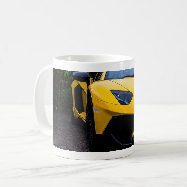 Lamborgini design coffee mug (Front Left)
