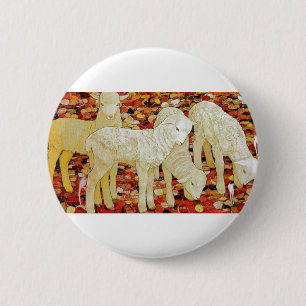 Lambs 6 Cm Round Badge