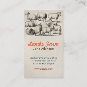lambs wool business card