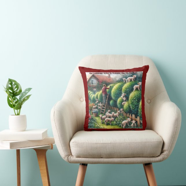 Lambscape Artist: Topiary Gone Woolly Cushion (Chair)