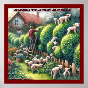 Lambscape Artist: Topiary Gone Woolly Poster