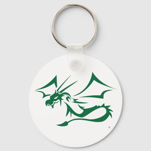 Lambton the Green Dragon Key Ring (Front)