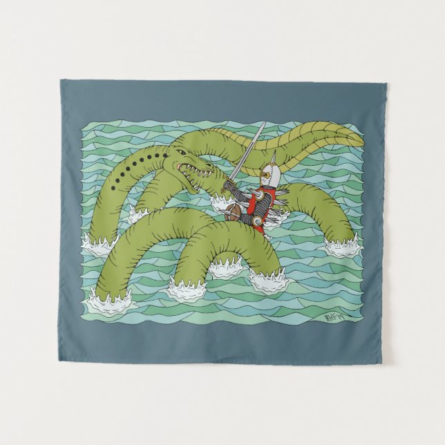 Lambton Worm and Knight Tapestry (Front (Horizontal))