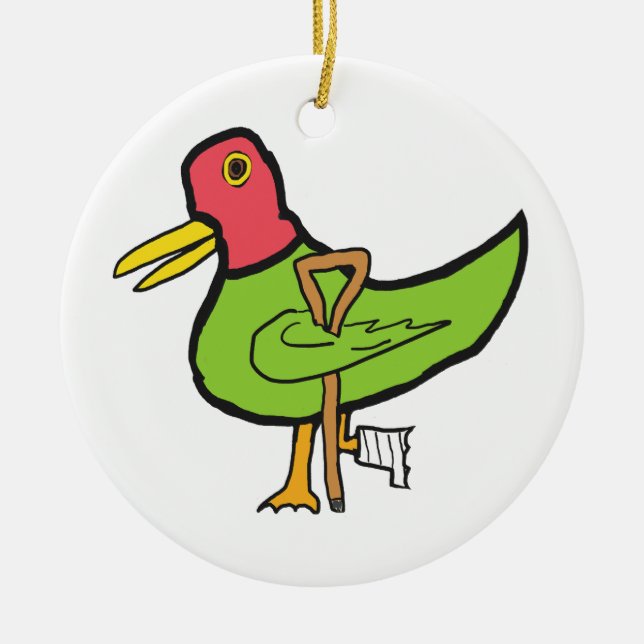 Lame Duck Ceramic Tree Decoration (Front)