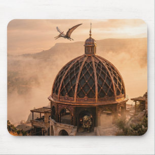 Lamella Domed Building On Fantasy Scene Mouse Pad