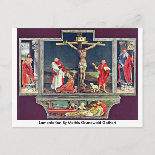 Lamentation By Mathis Grunewald Gothart Postcard (Front)