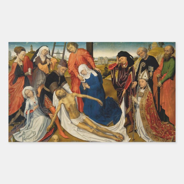 Lamentation over Dead Christ, c. 1460-1464 Rectangular Sticker (Front)