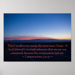 Lamentations 3: 21-22 poster
