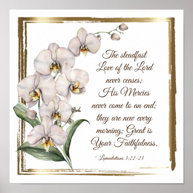 Lamentations 3:22-23 Steadfast Love of the Lord  Poster (Front)