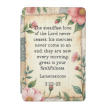 Lamentations 3:22–23 Vintage Floral Design 