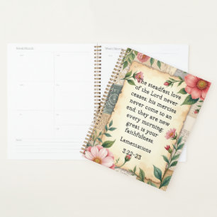 Lamentations 3:22–23 Vintage Floral Design Planner