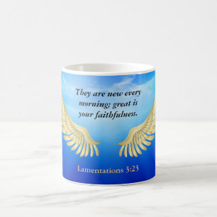 Lamentations 3:23 coffee mug