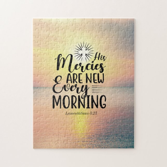 Lamentations 3:23 His Mercies New Every Morning Jigsaw Puzzle (Vertical)