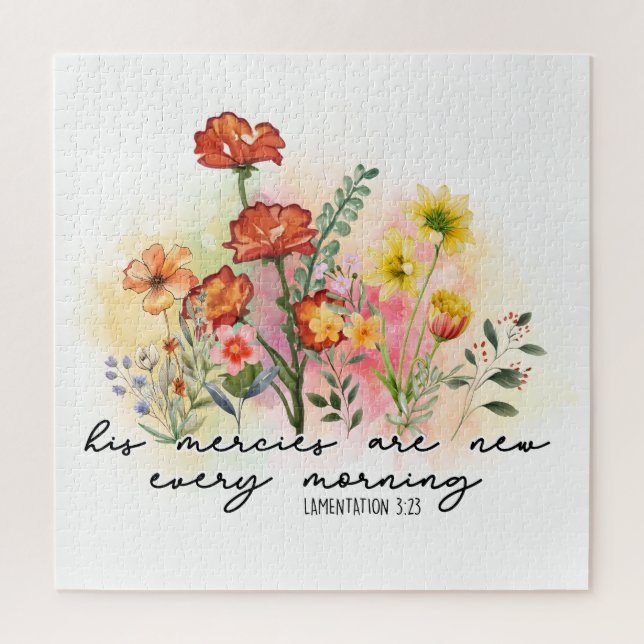 Lamentations 3:23 His Mercies New Every Morning Jigsaw Puzzle (Vertical)