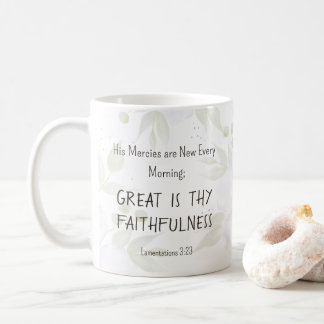 Lamentations 3:23 Religious Inspirational Quote Coffee Mug