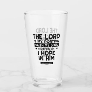 Lamentations 3:24 The Lord is My Portion Quotes Glass