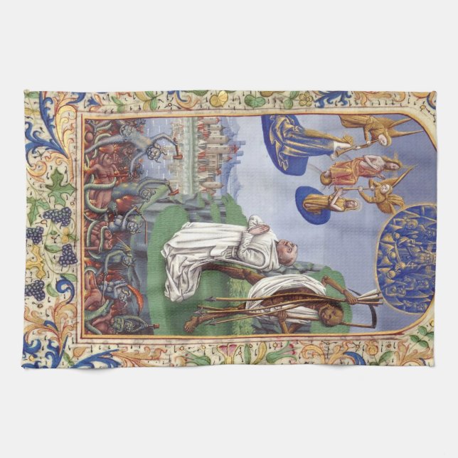 Lamentations de saint Bernard Tea Towel (Horizontal)