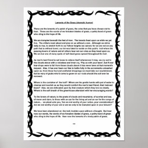Laments of the Grass (dramatic humour) Poster