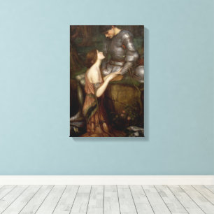 Lamia and the Soldier by John William Waterhouse Canvas Print