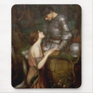 Lamia and the Soldier (by John William Waterhouse) Mouse Pad