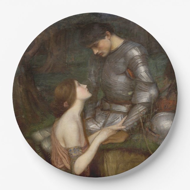Lamia and the Soldier (by John William Waterhouse) Paper Plate (Front)