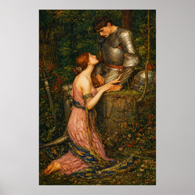 Lamia and the Soldier by John William Waterhouse  Poster (Front)