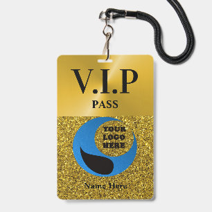 Laminated Custom VIP Pass With Lanyard ID Badge