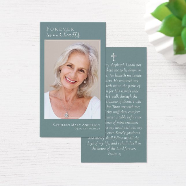 Laminated Photo Memorial Prayer Card (Desk)