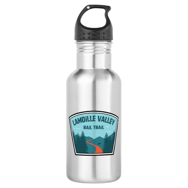 Lamoille Valley Rail Trail Vermont 532 Ml Water Bottle (Front)