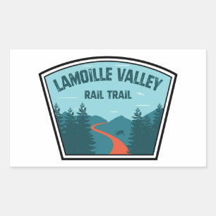 Lamoille Valley Rail Trail Vermont Rectangular Sticker