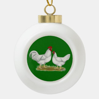 Lamona Chickens Ceramic Ball Christmas Ornament