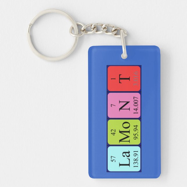 Lamont periodic table name keyring (Front)