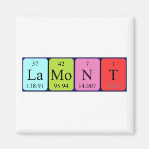 Lamont periodic table name magnet