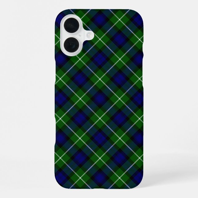 Lamont tartan blue green plaid iPhone case (Back)