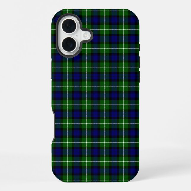 Lamont tartan blue green plaid iPhone case (Back)