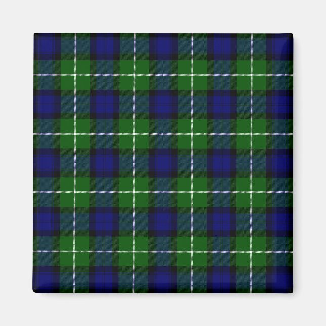 Lamont tartan blue green plaid magnet (Front)
