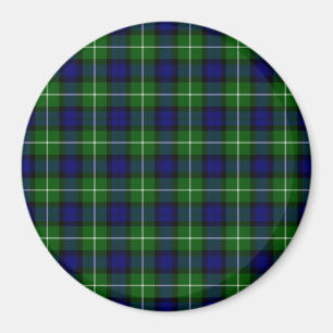 Lamont tartan blue green plaid magnet