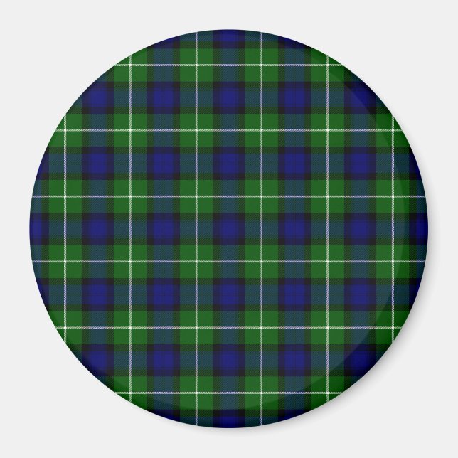 Lamont tartan blue green plaid magnet (Front)