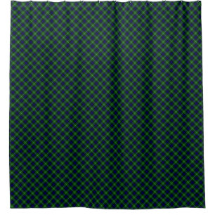 Lamont tartan blue green plaid shower curtain