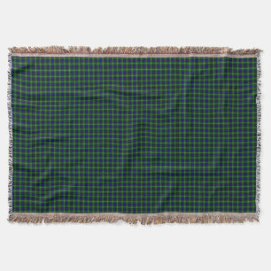 Lamont tartan blue green plaid throw blanket