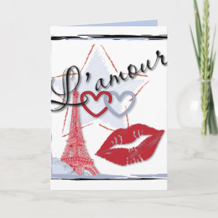 L'amour Blue Valentine's Card
