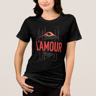 L'Amour French Romantic Abstract Geometric Art T-S Tri-Blend Shirt