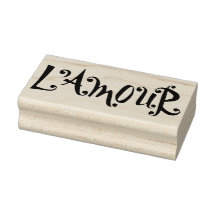 L'Amour (Love) French Retro Rubber Art Stamp