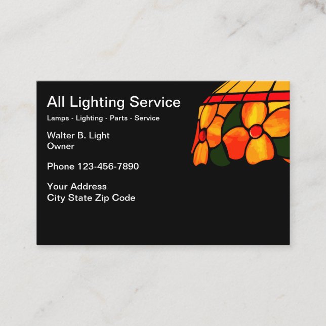 Lamp And Lighting Business Card (Front)
