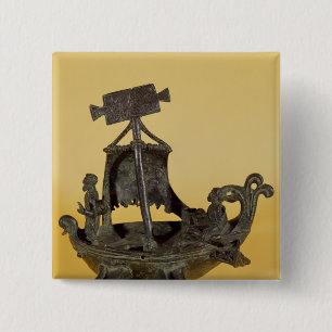 Lamp in the form of a boat 15 cm square badge
