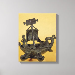 Lamp in the form of a boat canvas print
