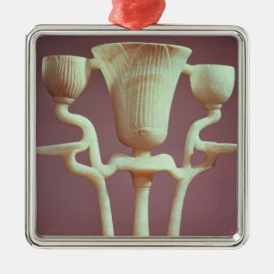Lamp in the form of three lotus flowers metal tree decoration