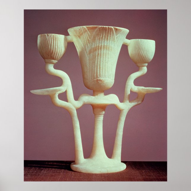 Lamp in the form of three lotus flowers poster (Front)